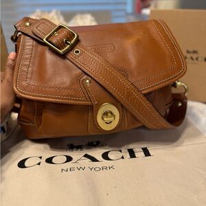 Coach  Ali Legacy Saddle Leather Flap 65th Anniversary Edition Shoulder Bag